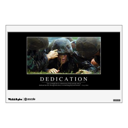 Dedication Inspirational Quote Wall Sticker
