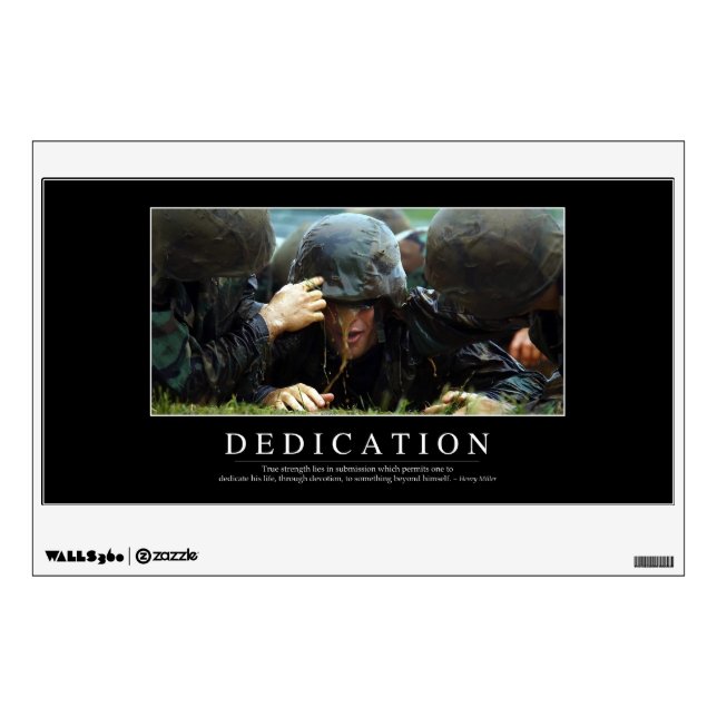 Dedication: Inspirational Quote Wall Sticker (Front)