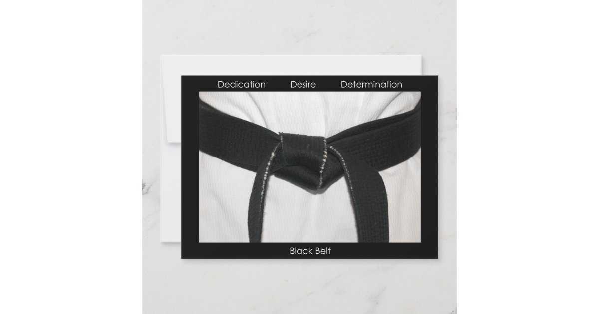 Dedication Martial Arts Black Belt Test Invitation | Zazzle