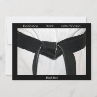 Dedication Martial Arts Black Belt Test Invitation