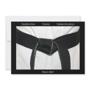 Dedication Martial Arts Black Belt Test Invitation