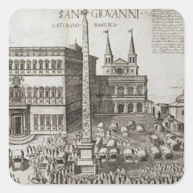 Dedication of the Obelisk in front of the Basilica Square Sticker (Front)