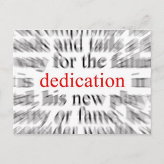 Dedication Postcard