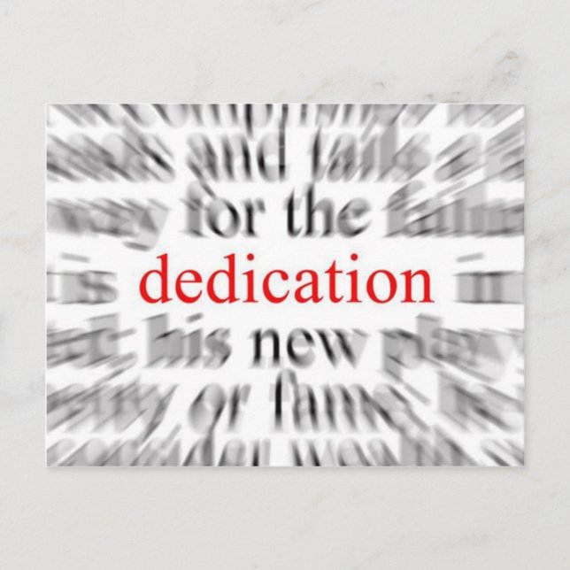 Dedication Postcard (Front)