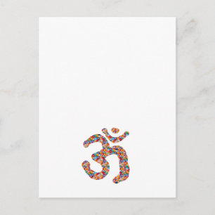 Dedication to OM MANTRA : DISPLAY gems,pearls om Postcard