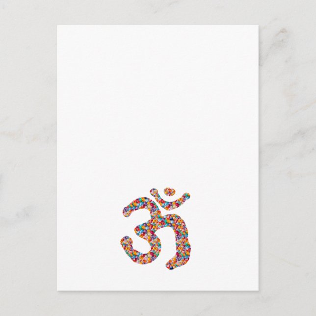 Dedication to OM MANTRA : DISPLAY gems,pearls om Postcard (Front)