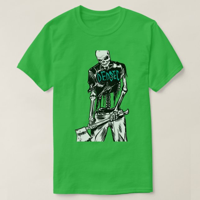 Dedsec Skeleton with ax T-Shirt (Design Front)