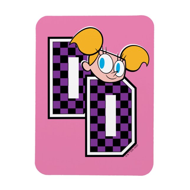 Dee Dee Athletic Letters Graphic Magnet (Vertical)