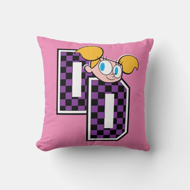 Dee Dee Athletic Letters Graphic Throw Pillow (Front)