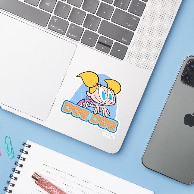 Dee Dee Character Name Graphic Sticker (Laptop w/ iPhone)