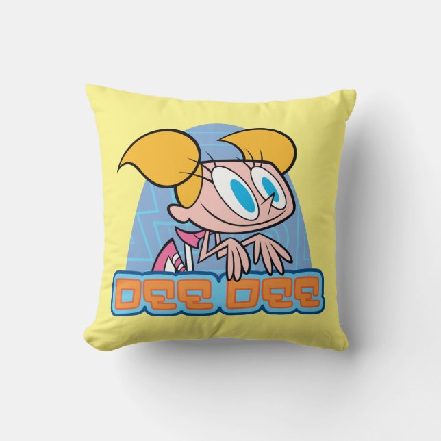 Dee Dee Character Name Graphic Throw Pillow (Front)