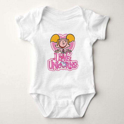 Dee Dee _ I Love Unicorns Baby Bodysuit