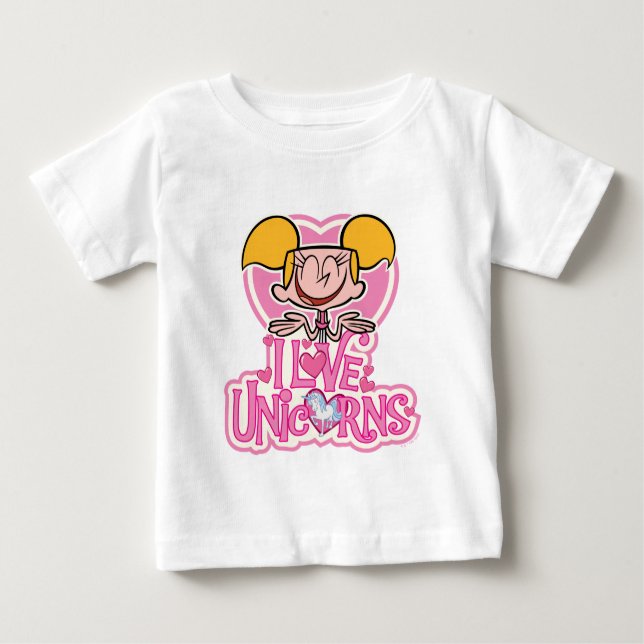 Dee Dee - I Love Unicorns Baby T-Shirt (Front)