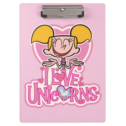 Dee Dee _ I Love Unicorns Clipboard
