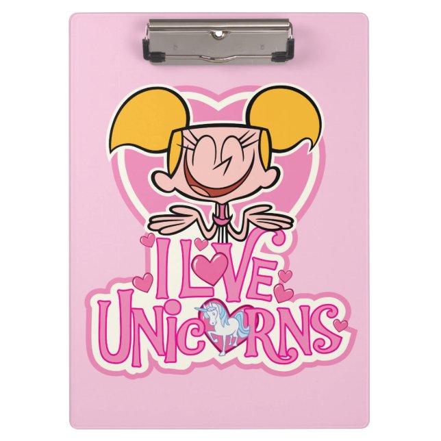 Dee Dee - I Love Unicorns Clipboard (Front)