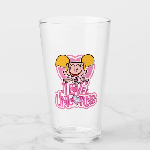 Dee Dee _ I Love Unicorns Glass