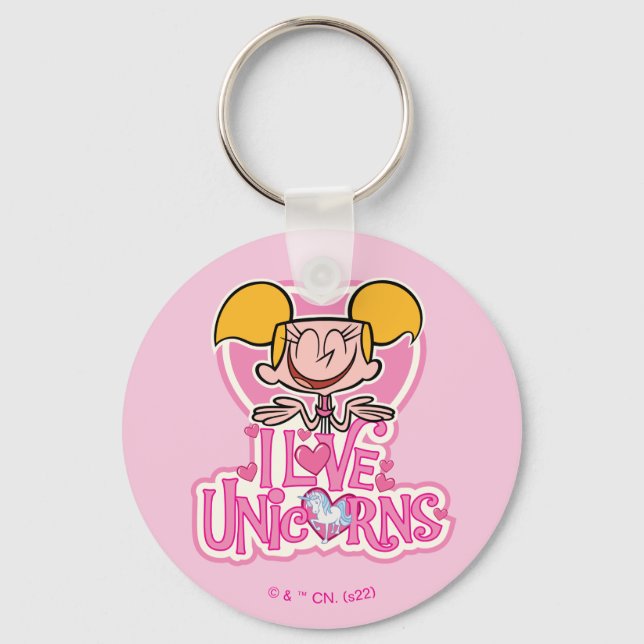 Dee Dee - I Love Unicorns Keychain (Front)
