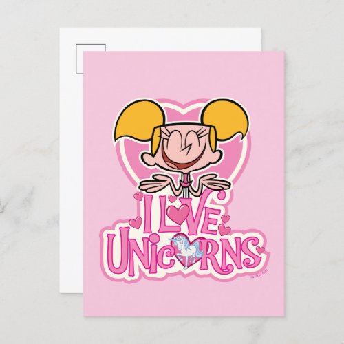 Dee Dee _ I Love Unicorns Postcard