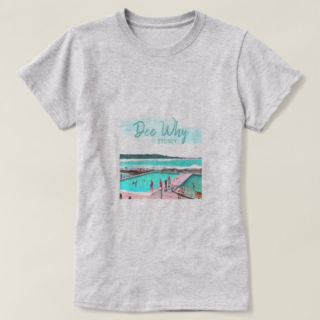 Dee Why Sydney beach Australia travel T-Shirt (Design Front)