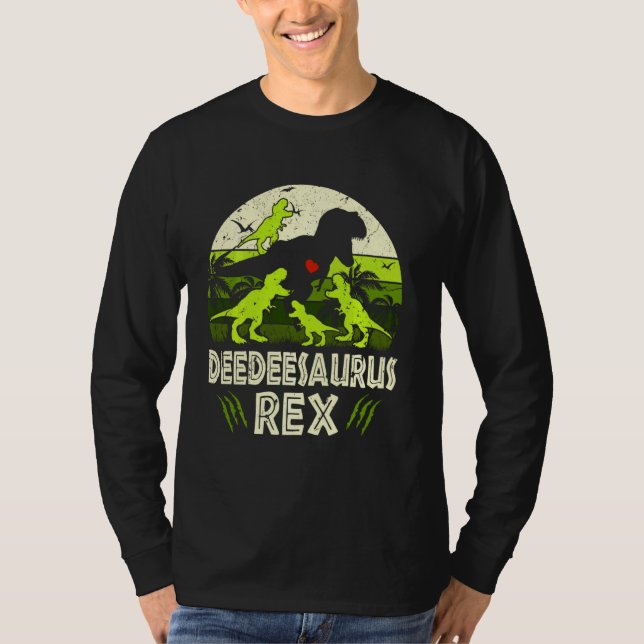 Deedee Dinosaur T Rex Deedeesaurus 4 Kids Family M T-Shirt (Front)