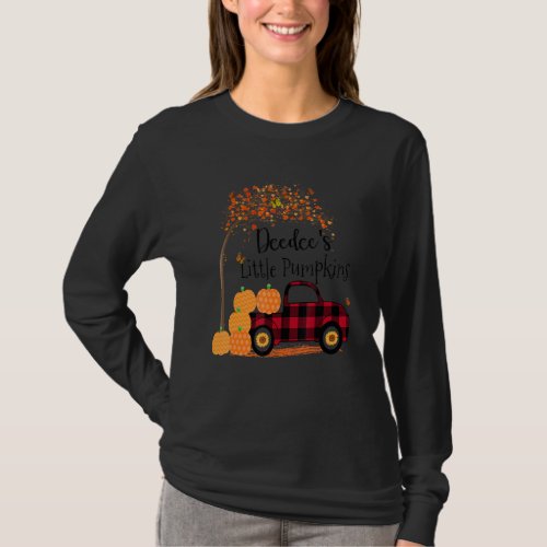 Deedee S Little Pumpkins Red Truck Autumn Art T_Shirt
