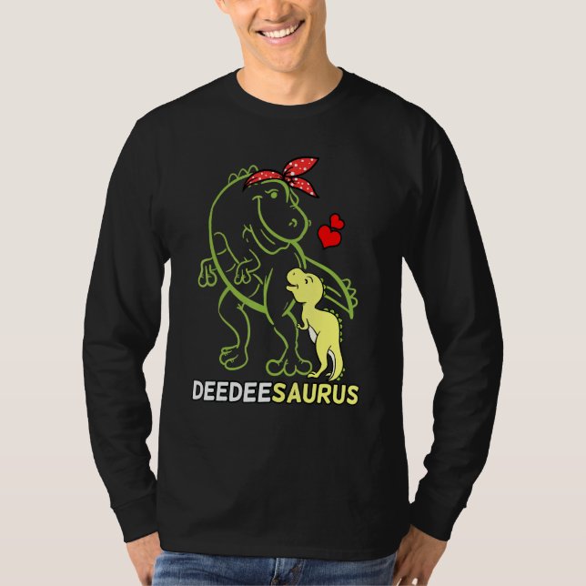 Deedeesaurus Deedee Tyrannosaurus Dinosaur Baby T-Shirt (Front)