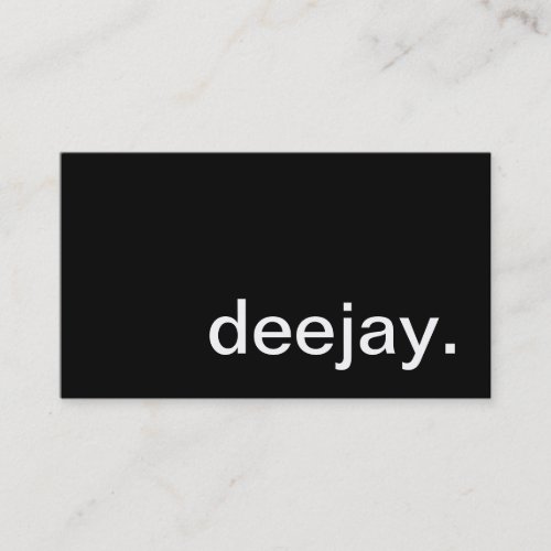 deejay. (color customizable) business card template