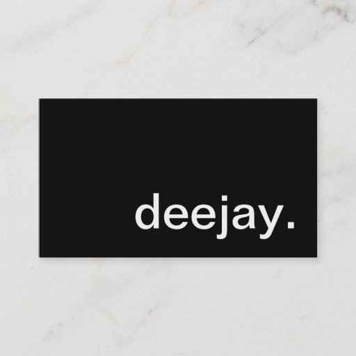 Customizable deejay. (color customizable) business card template