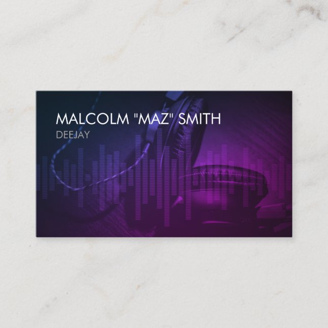 Deejay Disc Jockey DJ  Business Card (Front)