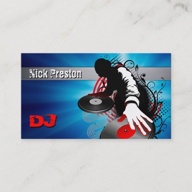 DeeJay | DJ Mix Funky Beats Business Card (Front)