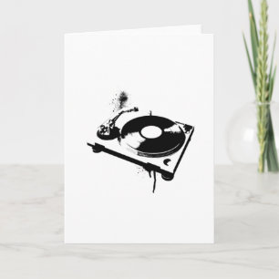 Deejay DJ Turntable Greeting Card Ibiza House