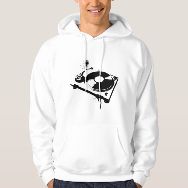 Deejay DJ Turntable Hoodie | Ibiza House Music (Front)