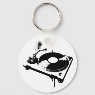 Deejay DJ Turntable Keychain House Music Gifts