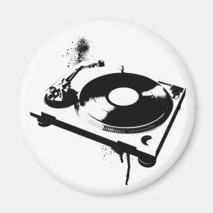 Deejay DJ Turntable Magnet   House Music Gifts