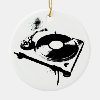 Deejay Dj Turntable Ornament | House Music Gifts by robby1982 at Zazzle