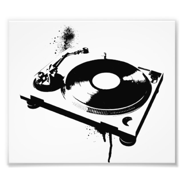 Deejay DJ Turntable Photo Print | Ibiza Gifts (Front)