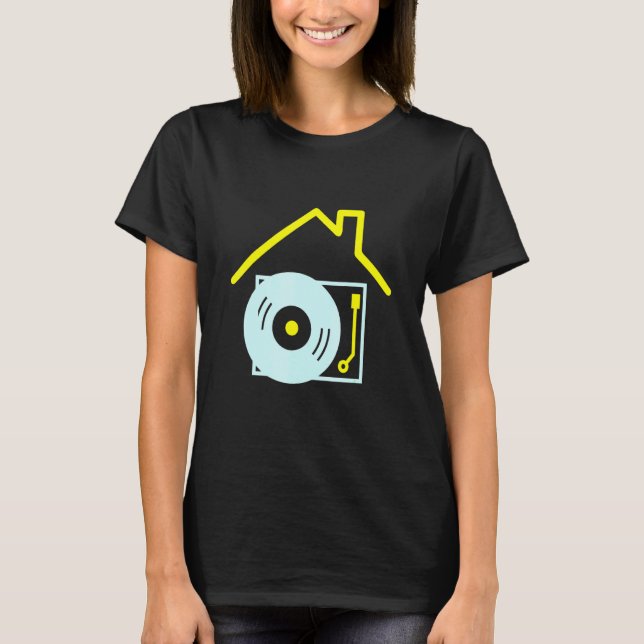 Deejay I Love House Music - House Music Dj Turntab T-Shirt (Front)