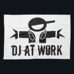 Deejay towel | DJ gear with custom slogan<br><div class="desc">Deejay towel | DJ gear with custom slogan. DJ Deejay with headphones design.</div>