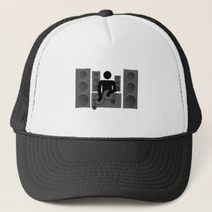 Deejay with Turntable and speakers Trucker Hat