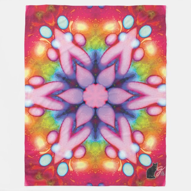 Deelish Kaleidoscope Fleece Blanket (Front)