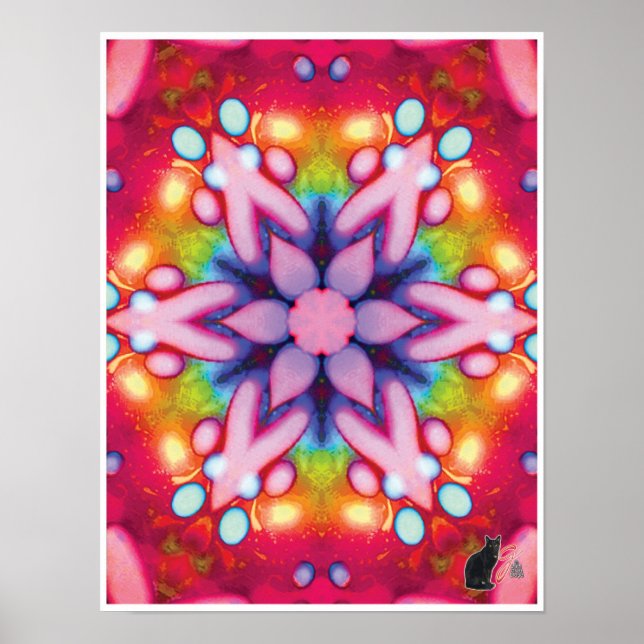 Deelish Kinetic Collage Kaleidoscope Poster (Front)