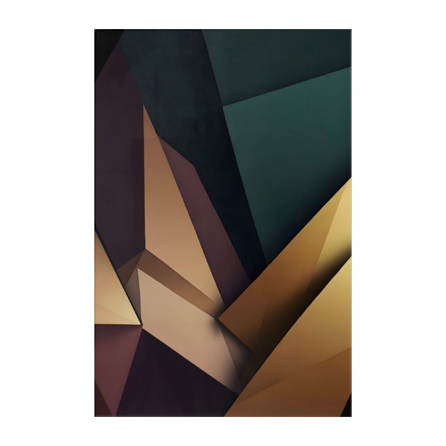 Deep Abstract Geometry Acrylic Print (Front)