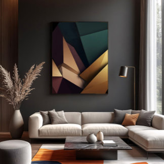 Deep Abstract Geometry Canvas Print