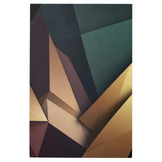 Deep Abstract Geometry Metal Print