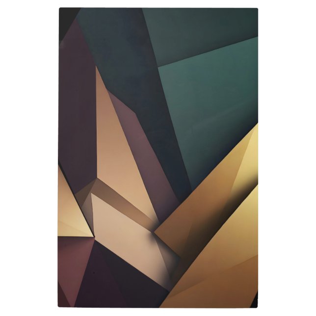 Deep Abstract Geometry Metal Print (Front)