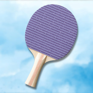 Deep Amethyst Glitter Style Horizontal Stripes  Ping Pong Paddle