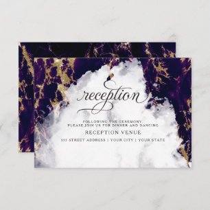 Deep Amethyst Watercolor Geode BarefootBride™ Invitation