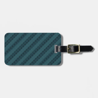 Deep Aqua Navy Blue Attractive Classy Pattern Luggage Tag