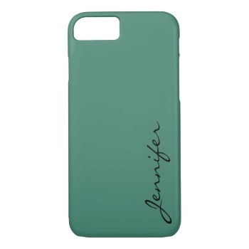 Deep Aquamarine Color Background Iphone 8/7 Case by NhanNgo at Zazzle