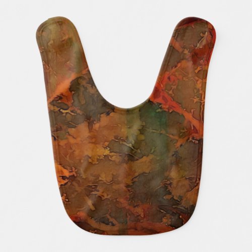 Deep Autumn Rich Earthy Abstract Fall Baby Bib